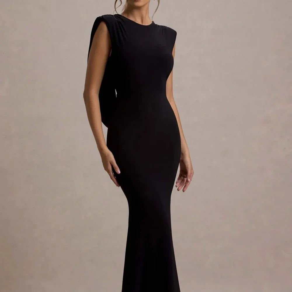 Club L London Black Maxi Dress - Picture 1 of 4